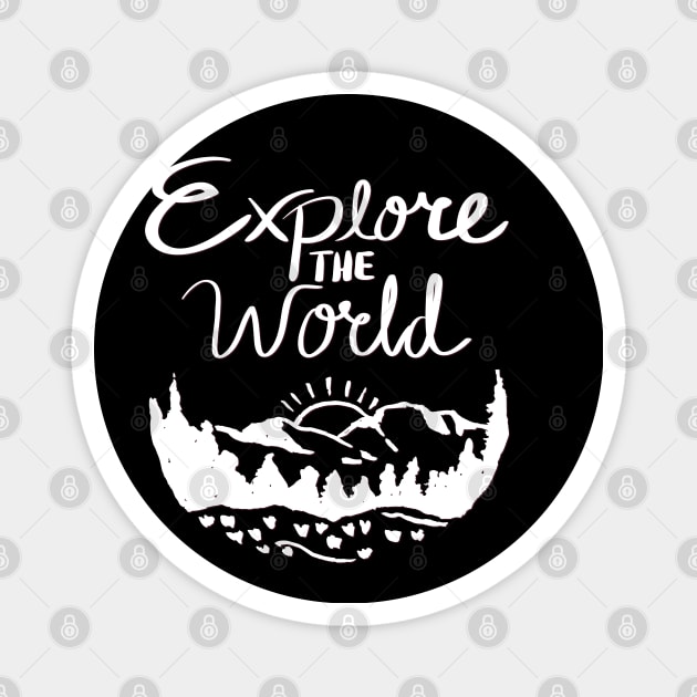 Let's travel Your Life is the best Adventure Explore the world travel lover summer spring Magnet by BoogieCreates